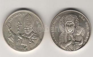 Lengyelország 1978. 2 klf modern ezüstözött emlékérem "II. János Pál" T:1