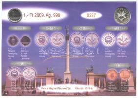 2009. 1Ft Ag(999) + 2Ft Ag(999) párban, utánveret sorszámozott emléklapon T:BU R! Csak 1010 db!