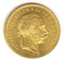 1876. 20Fr / 8Frt Au "Középcímer" Körmöcbánya (6.46g) T:2
Hungary 1876. 20 Frank / 8 Forin...