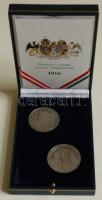 2006. Ausztria/Magyarország Ezüst Ag(999) emlékérem-pár Ferenc József halálának és IV. Károly magyar...