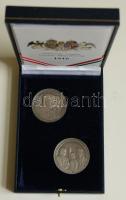 2006. Ausztria/Magyarország Ezüst Ag(999) emlékérem-pár Ferenc József halálának és IV. Károly magyar...