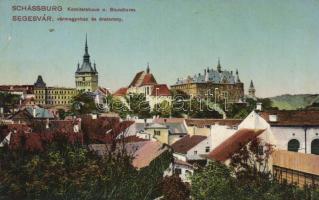Segesvár County hall, Clock tower (EK)
