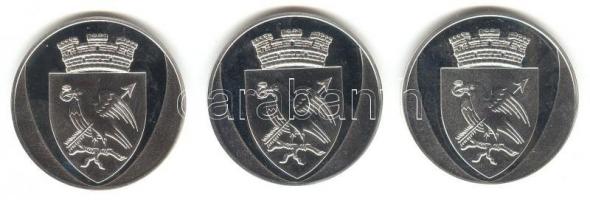 DN "Mátyás szett" 3db ezüstözött réz nikkel emlékérem eredeti dísztokban, tanúsítvánnyal (...