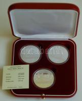 DN "Mátyás szett" 3db ezüstözött réz nikkel emlékérem eredeti dísztokban, tanúsítvánnyal (...