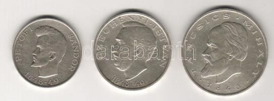 1948. "Szabadságharc" sor 5Ft, 10Ft, 20Ft ezüst T:2