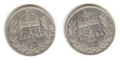 1896-1912. 1K Ag (2x) T:2,2-