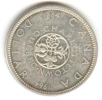 Kanada 1964. 1$ Ag "Charlottetown" T:2- Canada 1964. 1 Dollar Ag "Québec - Charlottetown" C:VF