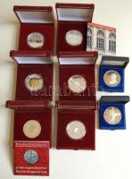 8db különféle emlékérem Magyar Külkereskedelmi Bank kiadásában: 1990. "MKB" Ag(925) emléké...