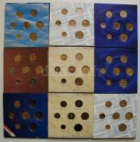 Magyarország forgalmi szettek gyűjtemény 27db összesen: 1993. dísztokos-egy lapos T:BU + 1995. díszt...