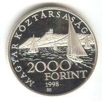 1998. 2000Ft Ag "Régi balatoni hajók II-Phoenix" eredeti dísztokban tanúsítvánnyal T:PP