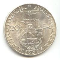 Portugália 1953. 20Esc Ag "Pénzügyreform" T:2
Portugal 1953. 20 Escudos Ag "Financial...