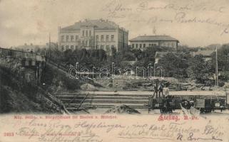 Vienna XXIII. Liesing school, railway track