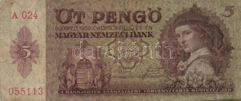 1930-1946. 17db főleg klf pengő bankjegy T:vegyes