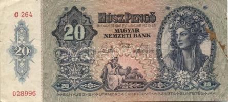 1930-1946. 17db főleg klf pengő bankjegy T:vegyes