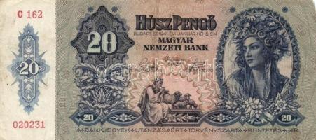 1930-1946. 17db főleg klf pengő bankjegy T:vegyes