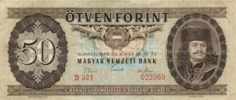 1949-1993 14db klf forint bankjegy, közte pecsételt darabok is T:vegyes