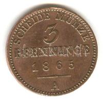 Német Államok/Poroszország 1865A 3Pf T:2/2-
German States/Prussia 1865A 3 Pfennig C:XF/VF