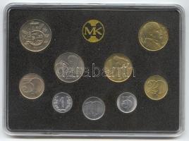 Csehszlovákia 1992. 1h-10K 9klf db forgalmi érmével, műanyag-papír tokban T:BU Tanúsítvánnyal!
Czech...