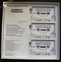 Francia-német nyelvlecke 12db kazettával, munkafüzettel, eredeti dobozban