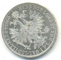 Ausztria 1860A 1Fl Ag tanúsítvánnyal T:2 Austria 1860A 1 Florin Ag C:XF