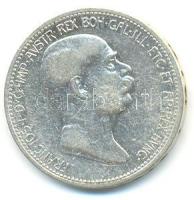 Ausztria 1908. 1K Ag "Jubileum" tanúsítvánnyal T:2- Austria 1908. 1 Corona Ag "Jubilee" C:VF