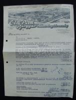 1946 Pécsi Bőrgyár Részvénytársaság fejléces számla