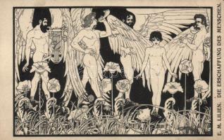 The Creation of Man, Songs from the Ghetto, Judaica s: E. M. Lilien (EB)