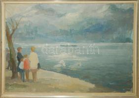 Bernáth Aurél (1895-1982): Tóparton. Olaj, vászon, jelzett 81x100 cm