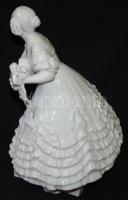 Herendi Déryné nagyméretű egész-alakos festetlen porcelán szobor sorszámmal, Ligeti M. szobrának más...