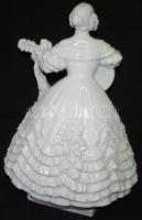 Herendi Déryné nagyméretű egész-alakos festetlen porcelán szobor sorszámmal, Ligeti M. szobrának más...