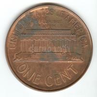 USA 1972. Lincoln cent emlékplakett (75mm) T:3
USA 1972. Lincoln cent medallion (75mm) C:F