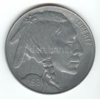 USA 1913. Buffalo cent bronzolt Alu emlékplakett (75mm) T:2
USA 1913. Buffalo Cent Alu medallion (75...