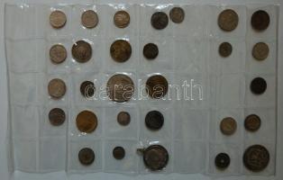 Vegyes összetételű főleg magyar, román, amerikai, német, osztrák ezüst (Ag) és fémpénz gyűjtemény fó...