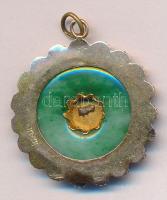 Antik vietnami szerencse medál jádekővel, arany(8K) foglalatban, összesen 4,25g / Antique Vietnamese...