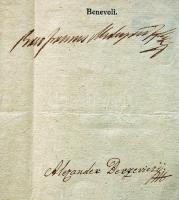 1815 Helytartótanácsi leirat Mednyánszky János báró, Bécs-hű főúr, tanácsos és Berzeviczy Sándor  al...