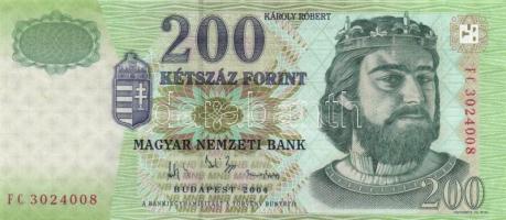 1998-2007. 200Ft (5x) "FG/FB/FC" sorozat T:II