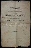 Ponori Thewrewk József: Tisztelő versezet mellyel méltóságos és főtisztelendő dezséri Rudnyánszky József... beigtatása napját ünnepli. Pozsony, 1845. Schmid Antal. 4p 30x50 cm (kis szakadásokkal) + latin nyelvű dicsérővers 6 lapon, ugyanezen ávből /