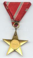1949. "A Magyar Népköztársasági Érdemérem arany fokozata" mellszalaggal T:1-