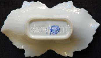 Kézzel festett sorszámozott aranyozott Rothschild-mintás jelzett Herendi porcelán tál /
Handpainted ...