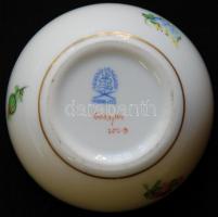 Kézzel festett sorszámozott Kitty-mintás (tulipán) jelzett Herendi porcelán bonbonier /
Handpainted ...