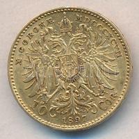 Ausztria 1897. 10K Au "Ferenc József" (3,3875g) T:2 ph. Austria 1897. 10 Corona Au "Franz Joseph" (3,3875g) C:XF edge error