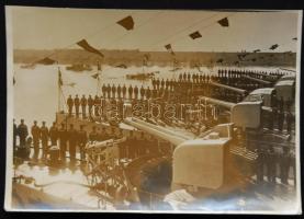 1936 A Brit flotta dísszemléje sajtófótó /  1936 Parade of the British fleet. Press photo 21x16 cm