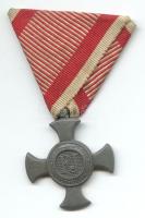 1916. Vas Érdemkereszt a Vitézségi érem mellszalagjával T:2 1916. Iron Cross of Merit on wartime ribbon C:XF