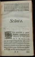cca 1700 Latin-Spanyol vallási könyv egészbőr kötésben / cca 1700 Combate Espiritual. Prayer book in Spanish and Latin. 406p. in slightly damaged leather binding. Alltogether in good condition