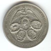 Ausztria 1863. "A Lipcsei csata 50. évfordulója" horgany emlékérem (46mm) T:2 ph.  Austria 1863. "50th Anniversary of the Battle of Leipzig" Zin medallion (46mm) C:XF edge error