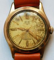 GB Glashütte mechanikus karóra bőr szíjjal órás-dobozban