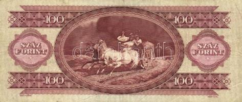 1984. 100Ft Rendkívül jobbra eltolódott előlapi nyomat! T:III