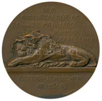 Ausztria 1909. "Az Asperni csata 100 éves évfordulója" Br emlékérem (54mm) szign.: Marschall T:2/2- Austria 1909. "100th Anniversary of the Battle of Aspern" Br medallion (54mm) sign: Marschall C:XF/VF