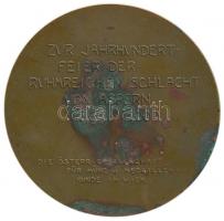 Ausztria 1909. "Az Asperni csata 100 éves évfordulója" Br emlékérem (54mm) szign.: Marscha...
