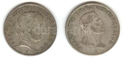 Ausztria 1831A 20Kr Ag "I. Ferenc" + 1848A 20Kr Ag "I. Ferenc" T:2-
Austria 1831...